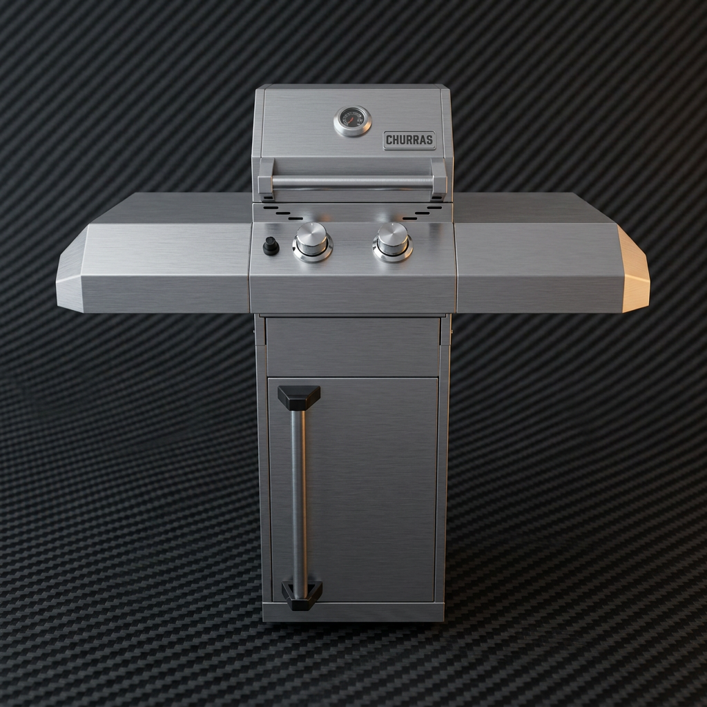 Churrasqueira a Gás - CLASSIC - 2 Queimadores - Com Gabinete - INOX 304