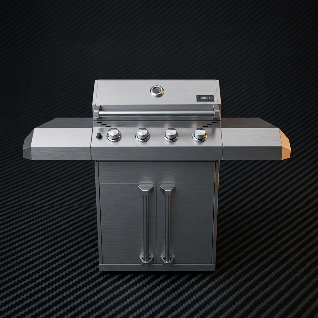 Churrasqueira a Gás - CLASSIC - 4 Queimadores - Com Gabinete - INOX 304