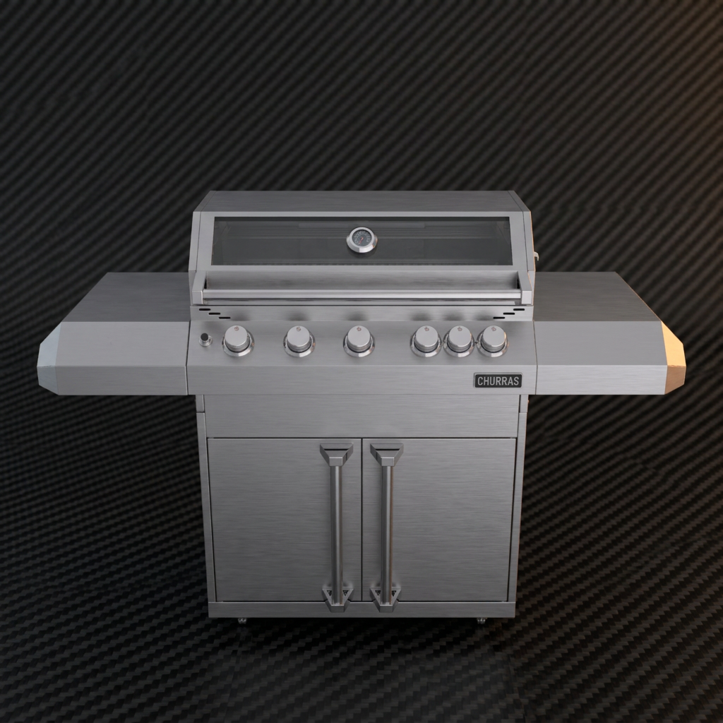 Churrasqueira a Gás - CLASSIC - 5 Queimadores - Com Gabinete - INOX 304
