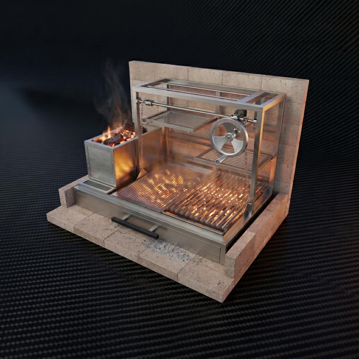 PARRILLA = Alvenaria com Porta - 90 x 50 cm